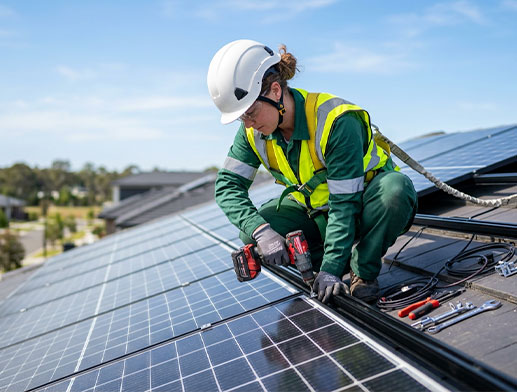 Professional solar installation